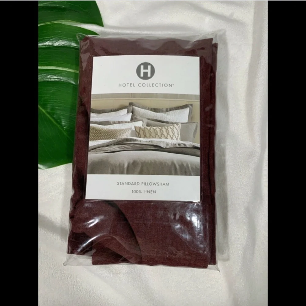NIB $120 Hotel Collection 100% Linen (1) Standard Sham Pillow Case‎ #242
